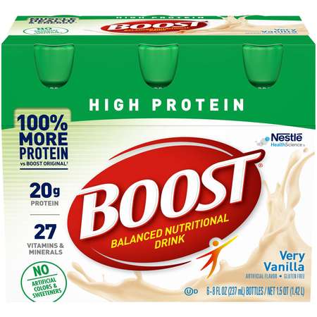 BOOST Boost High Protein Vanilla Nutritional Beverage 8 fl. oz., PK24 00041679941362